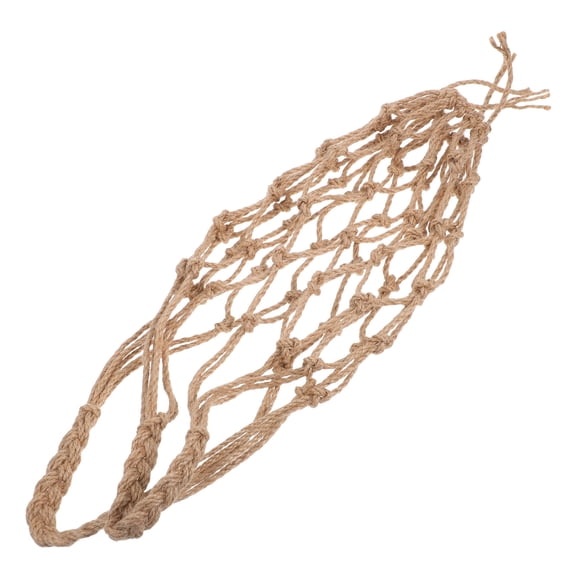 Minkissy Beige Jute Wine Bottle Net Bag Crochet Carrier for Pot Plants Parties and Elegant Design
