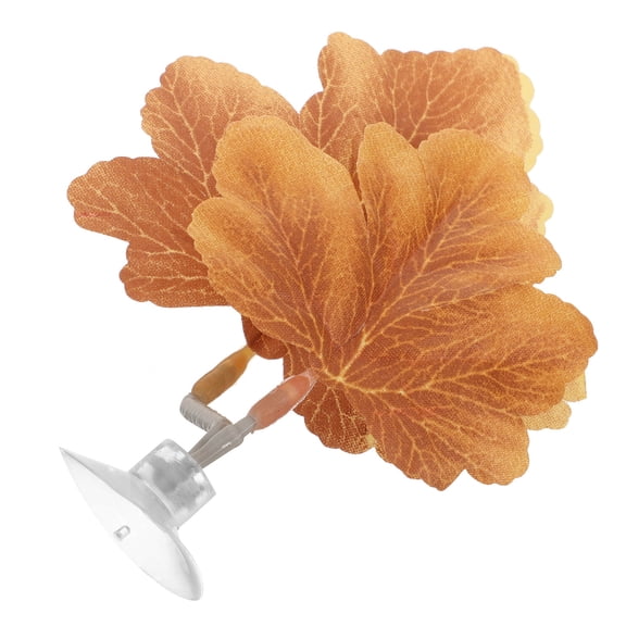 Minkissy Betta Leaf Aquarium Decoration with Suction Cups for Betta Fish Tank, Chocolate Brown Habitat Accessory