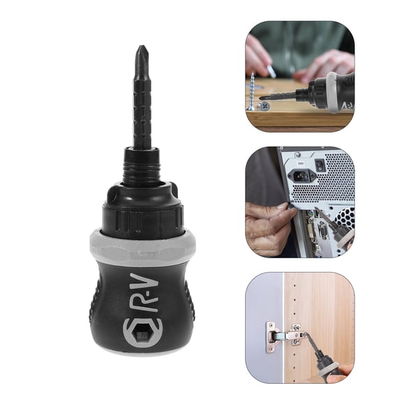 Minkissy Black ChromeVanadium Steel Ratchet Screwdriver for Repairing Use with Versatile Design and Durability, Size 1 Set