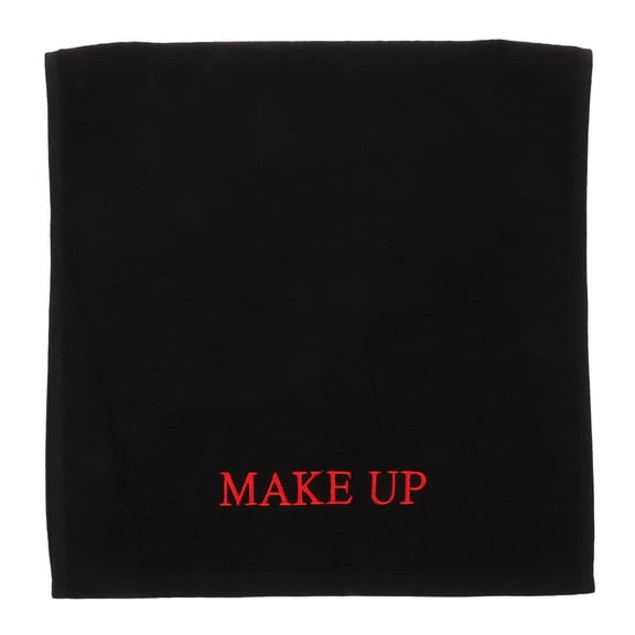 Minkissy Black Cotton Makeup Desk Pad, Vanity Table Cover Protector for Cosmetic Countertop, Home Beauty Organizer