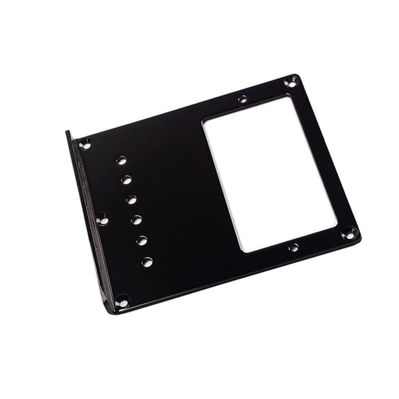Minkissy Black Stainless Steel Guitar Bridge Plate with Full Size Humbucker Pickup Cutout
