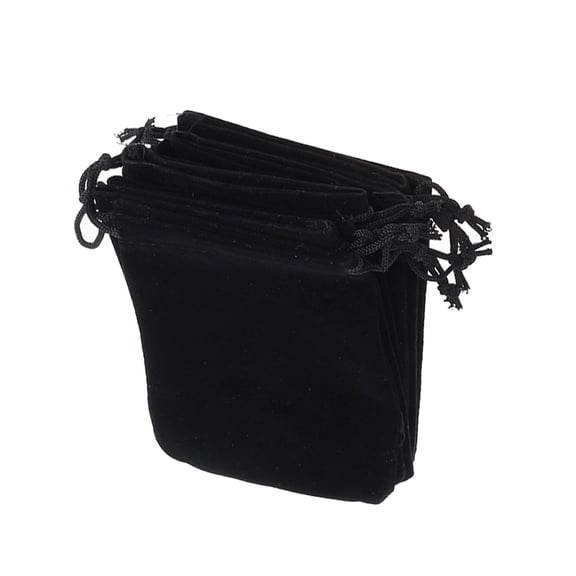 Minkissy Black Velvet Drawstring Bags for Candy Storage Wedding Favors Travel Samples 30pcs 7x9cm