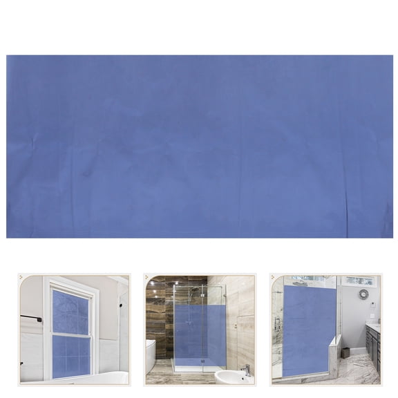 Minkissy Blue Window Screen Privacy Film Static Cling Pet Material for Kitchen Bedroom Window Use