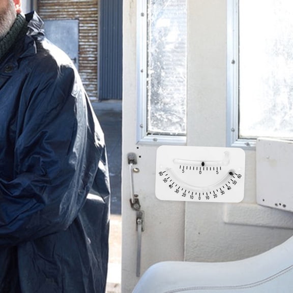 Minkissy White Plastic Boat Angle Clinometer Level Precision Inclinometer for Marine and Outdoor Applications