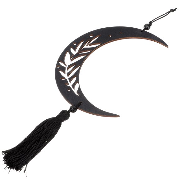 Minkissy Bohemia Moon Wall Artwork Pendant with Hanging Chain for Living Room Wall Decor