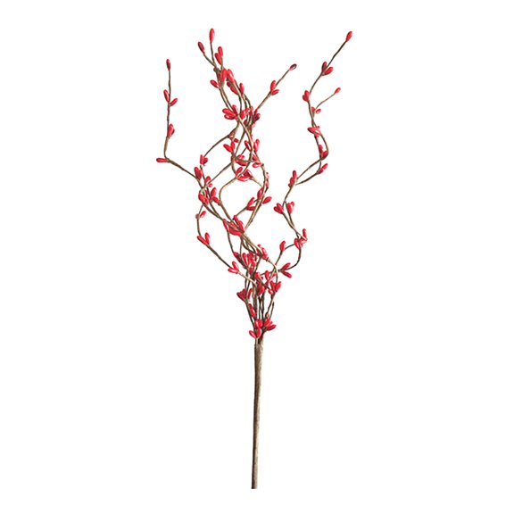 Minkissy Branches for Decoration Plastic Berry Stems Red 1Pack for Cafe Decoration