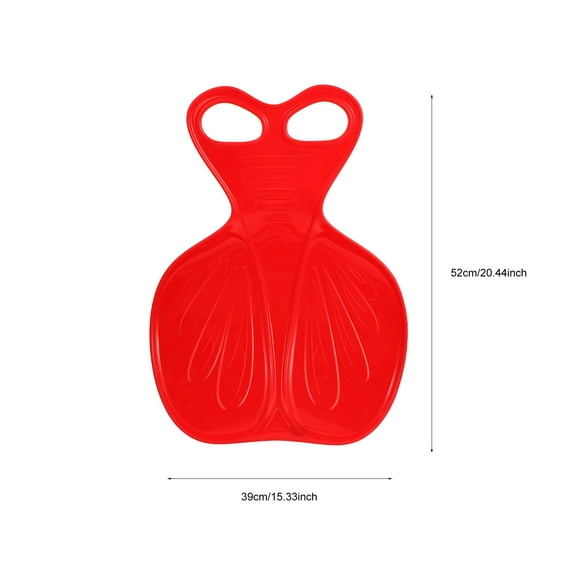 Minkissy Bum Slider Seat PE Red for Playing Use Sturdy Handle AntiSkid Durable Fun for Kids Adults Skiing Sand Grass 28.74inch