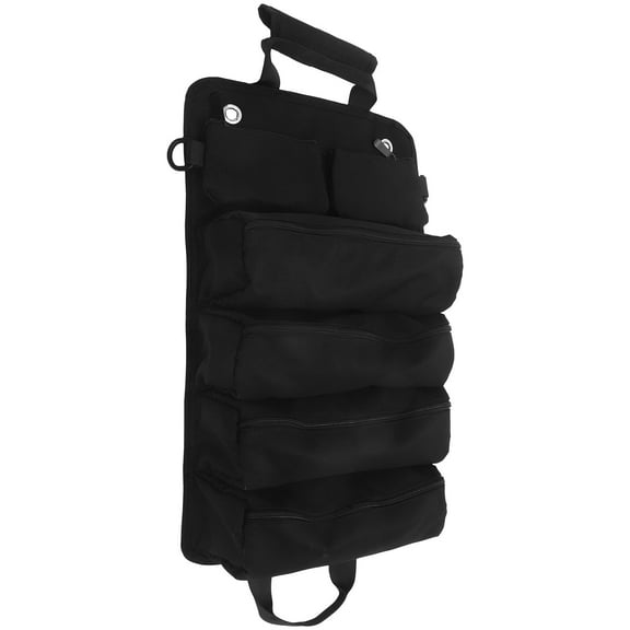 Minkissy Car Friendly Tool Roll Organizer Black Oxford Cloth Portable Tool Storage Bag 1 Set