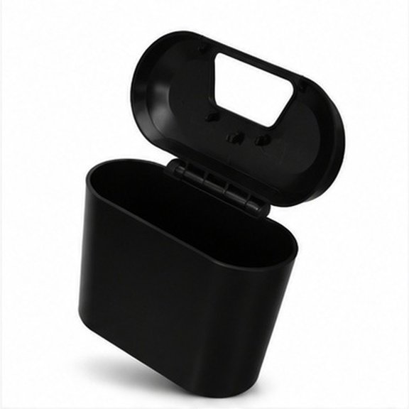 Minkissy Black Plastic Car Trash Can for Effortless Waste Control in Vehicle Doors