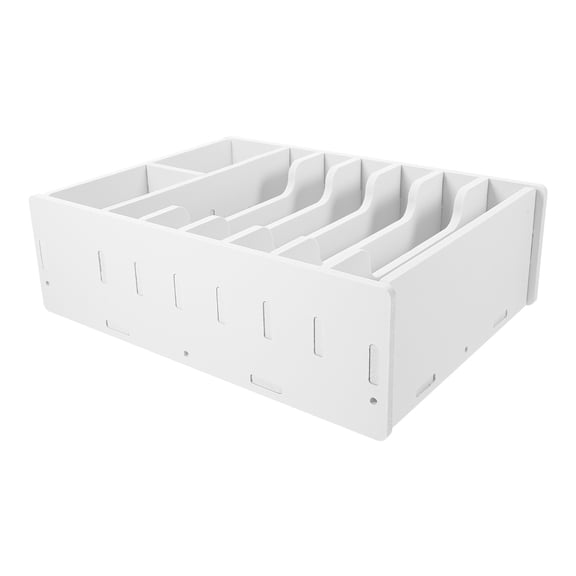 Minkissy Cash Box Bill Storage Holder White Wood Plastic Composite Daily Use for Adults 1Pack