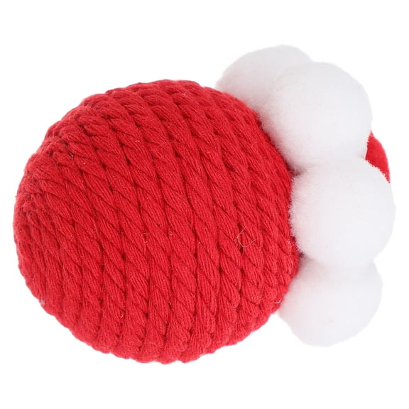 Minkissy Cat Scratch Ball Sisal Hemp Ball Cotton Red 1Pack