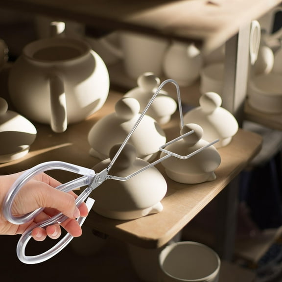 Minkissy Ceramic Glazing Tools Stainless Steel Plier 1Pack for Studio Use Silver