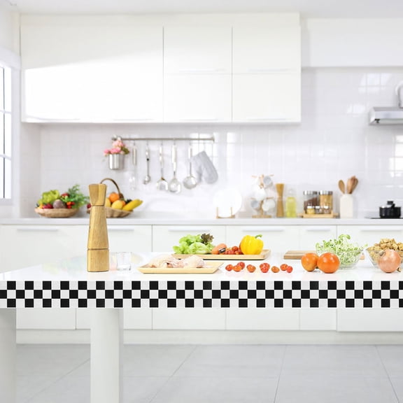 Minkissy Checkered Wall Sticker Straight Bulletin Board Borders Decorative Multi 1Pack for Bathroom Walls