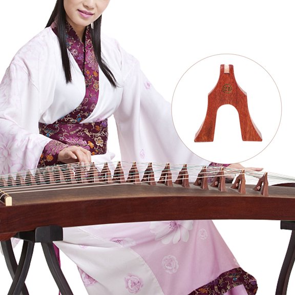 Minkissy Chinese Instrument Guzheng Bridges Natural Wood Support 21 Pcs Light Brown