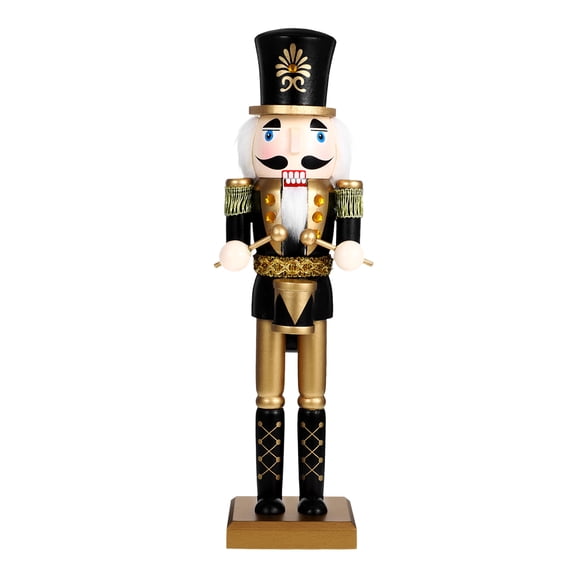 Minkissy Christmas Traditional Nutcracker Figurine Wooden Xmas Decor for Mantel and Shelves