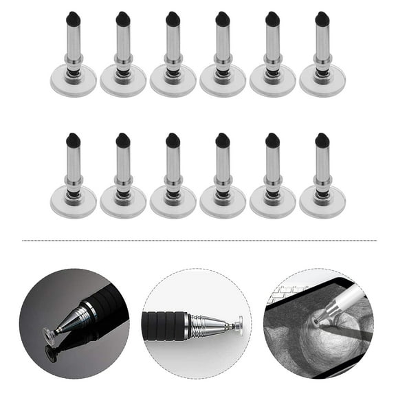 Minkissy Stylus Nibs Replacement Tips in Silver for Daily Use 12Pcs