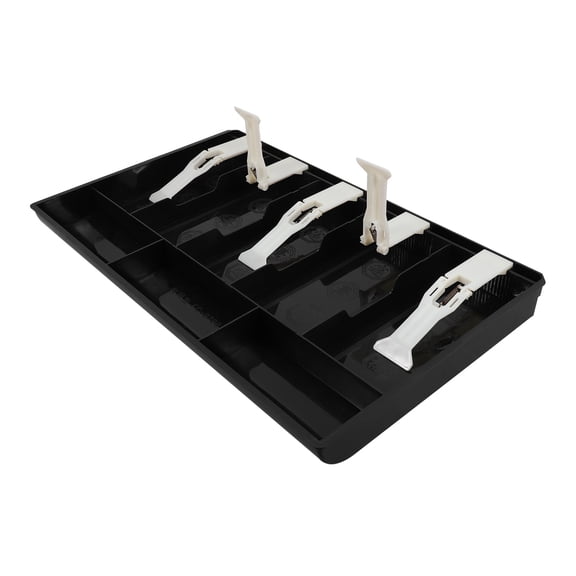 Minkissy Cash Register Tray with Multiple Compartments for Money Organization and Practical Cash Drawer Insert for Retail Use