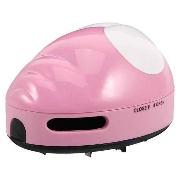 Minkissy Compact Handheld Desk Vacuum Cleaner in Pink with Silent Operation for Office Use