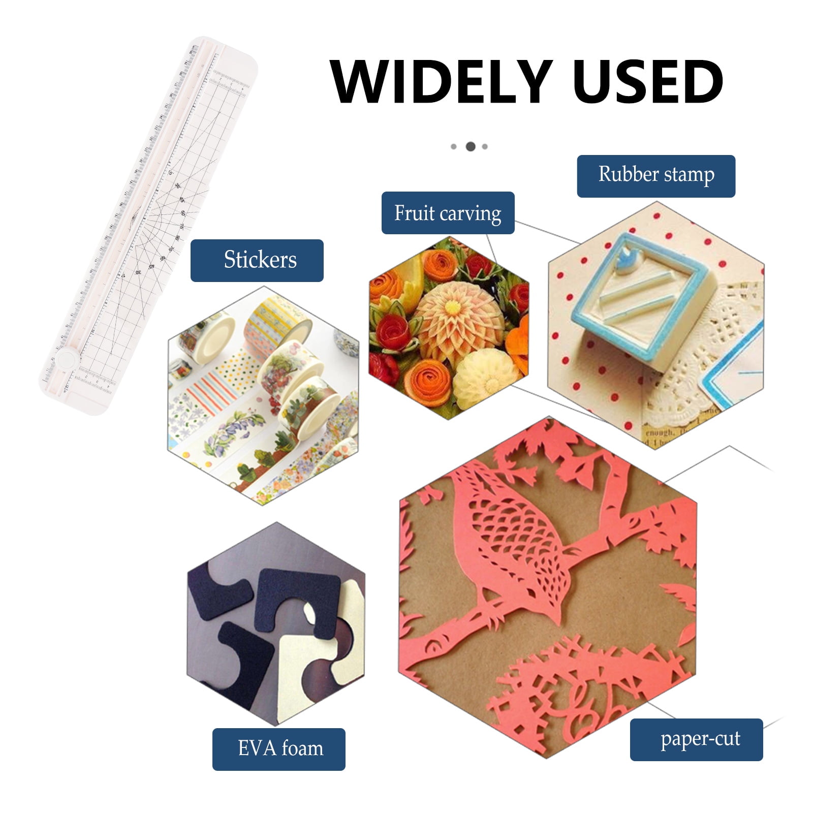 Minkissy Compact White Paper Trimmer with Alignment Grid and ...