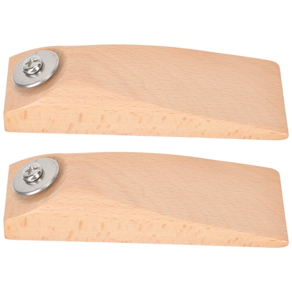 Minkissy Friction-Resistant Pot Lid Knob Beech Wood 2Pcs Khaki