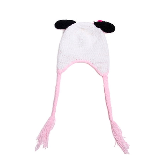 Minkissy Crochet Hats for Kids Cow Shaped Warmth Photo Prop Multi 1Pack