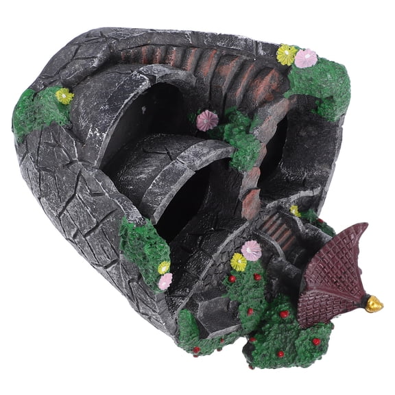 Minkissy Decorative Multi Resin Planter Fairy House for Balcony, Office, Indoor and Outdoor Use, 1 Pack