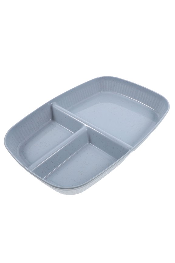 Divided Serving Tray Rectangular Plastic Portion Control for Home Use 1Pack