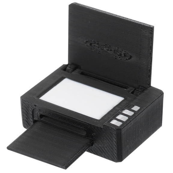 Minkissy Dollhouse Computer Small Printer Model Black Compact Size 1Pack