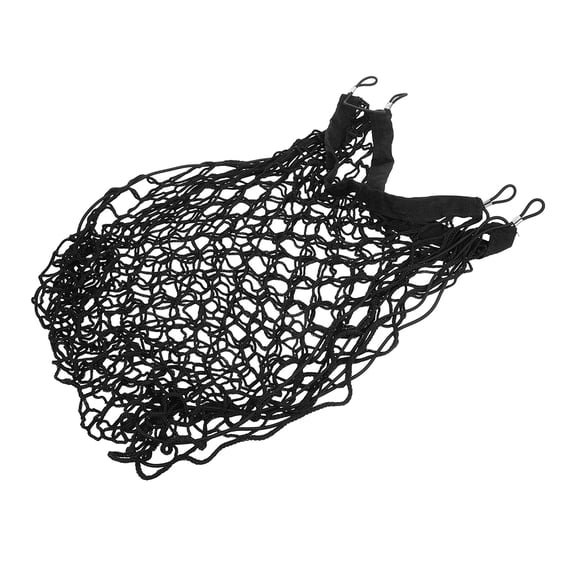 Minkissy Black Dual Layer Elastic Mesh Cargo Net for Car Trunk, Breathable Stretchy Organizer for Trucks SUVs