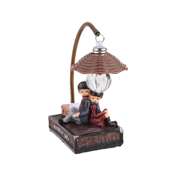 Minkissy Durable Red Couple Lamp for Living Room and Study Room Decorative Bedside Night Light