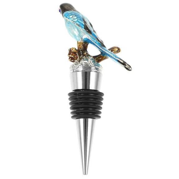 Minkissy Elegant Decorative Wine Bottle Stopper with Unique Magpie Design Made of Durable Zinc Alloy for Wine Preservation Multi