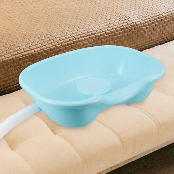 Minkissy Ergonomic Hair Washing Basin for Bedridden Patients, Light Green, 1 Set - Comfortable Care Essential