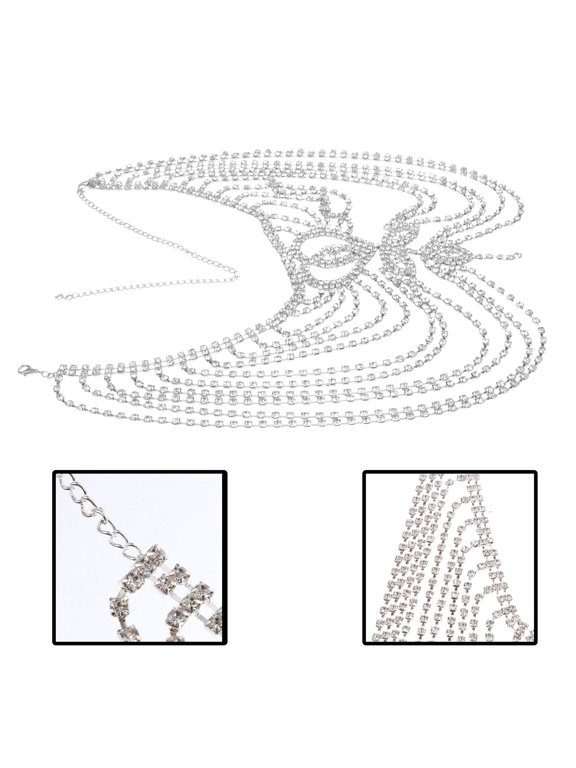 Ethnic Style Headwear with Rhinestone Detail, Delicate Forehead Chain for Ladies