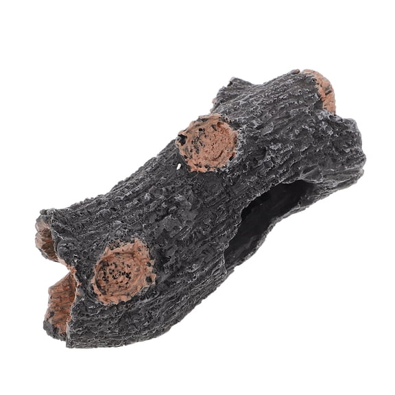 Minkissy Fish Hideout Aquarium Cave Decor Black Polyresin 1Set