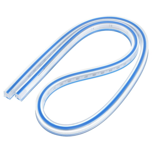 Minkissy Flexible Curve Ruler Multifunctional Plastic Measuring Tool for Engineering Design Drafting 1 Pack