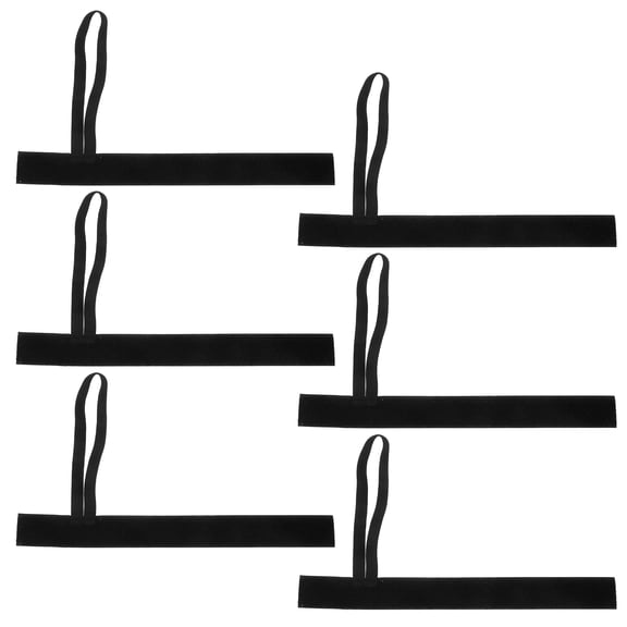 Minkissy 6-Pack Black Adjustable Elastic Soccer Wristbands for Sports Fans, Comfortable and Athletic Gear