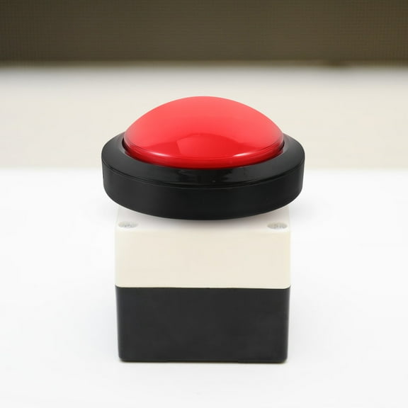 Minkissy Game Buzzer Set with Loud Alarm for Competitive Games, Red, Ideal for Family, Party, and Quiz Night Fun