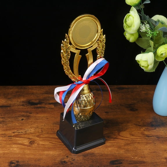 Minkissy Golden Trophy for Award Ceremonies with Plastic Base and Party Favor Use