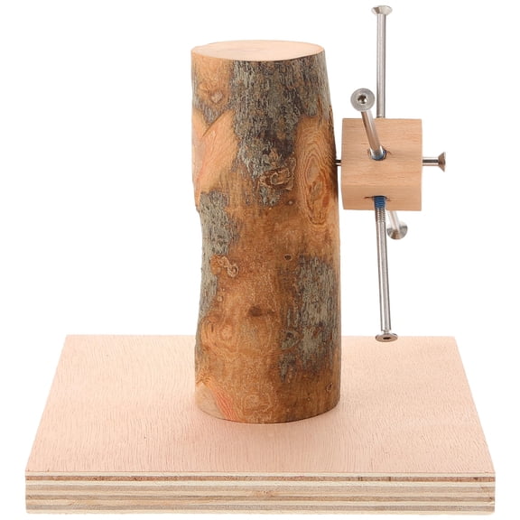 Minkissy Guinea Pig Toy 12 Inch Multifunctional Chew and Exercise Wheel for Small Pets in Khaki Synthetic Material