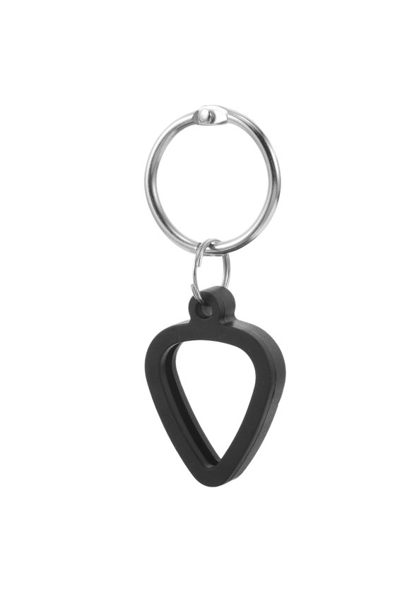 Guitar Pick Holder Keychain with Portable Silicone Case and Keyring for Secure Pick Storage and Decor