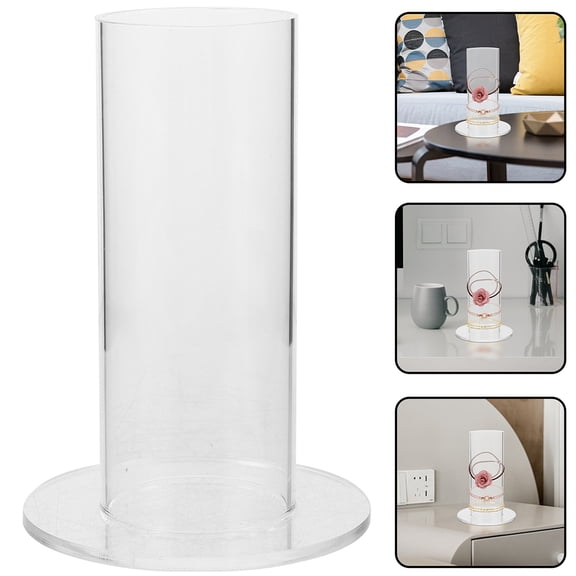 Minkissy Hair Accessory Organizer Hairband Storage Stand 1Pack Clear Design for Bathroom Vanity