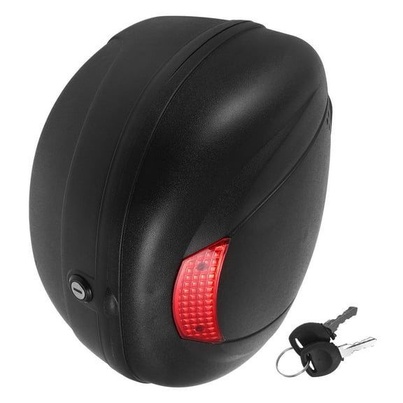 Minkissy Motorcycle Trunk Box Black Plastic Storage Case with Easy Installation and Stylish Design for Secure Storage