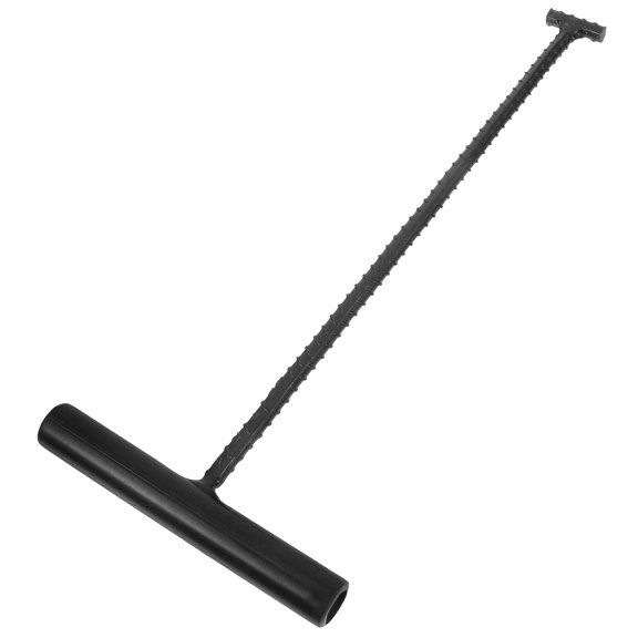 Minkissy Portable Heavy Duty Manhole Cover Hook, Drain Lid Lifter and Puller Tool for Sewer Grates, Utility Access Covers, Black