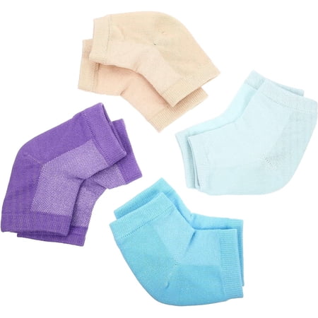 Minkissy Heel Protectors High Heel Protectors 4 Pairs Moisturizing Socks Cracked Heel Dry Feet Open Toe Socks Heel Protectors High Heel Protectors