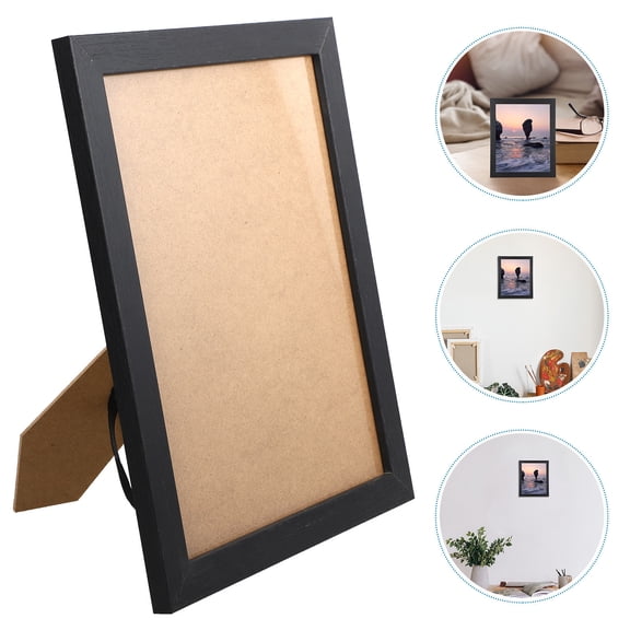 Minkissy Black Wood and Glass Photo Frame for Wall Hanging, Home Decor Picture Frame for Display and Decoration