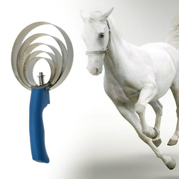 Minkissy Horse Curry Comb Stainless Steel Spring with Smooth and Sharp Sides