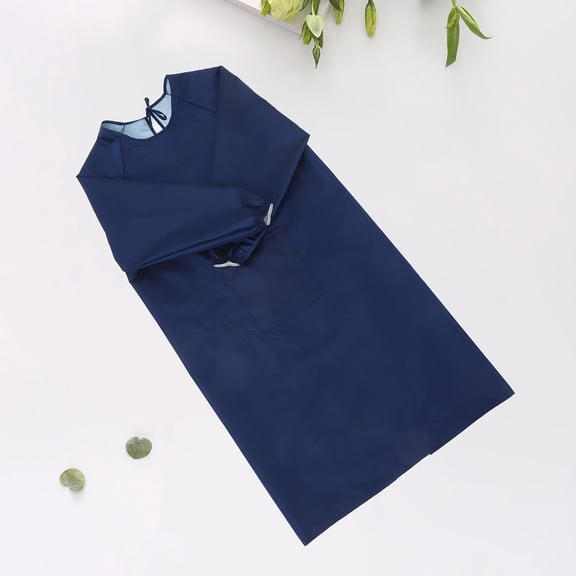 Minkissy Housekeeping Apron in Dark Blue for Laundry Oilproof Material 1Pack
