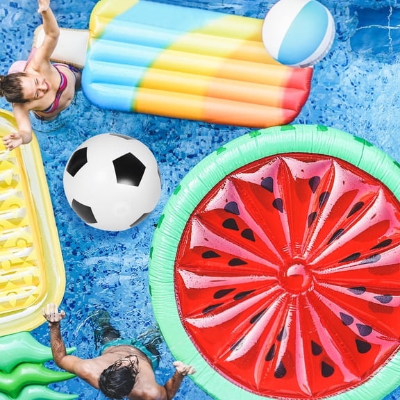 Minkissy Inflatable Giant Football PVC Outdoor Sports Ball Portable for Beach and Family Activities