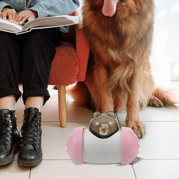 Minkissy Interactive Dog Toy Ball Treat Dispensing Toys Pink 1Pack for Playtime