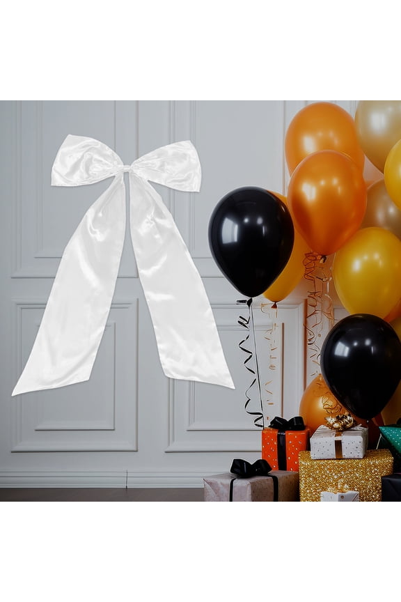 Large Polyester Bows for Wedding Party Decoration, Bowknot Supplies, Elegant Event Decor, 1 Set